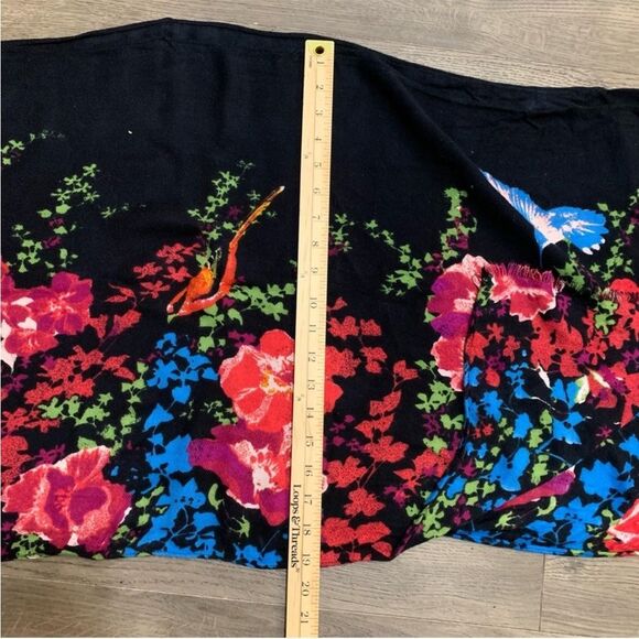 Apt 9 Scarf Shall Floral Black Pink Blue  Women’s. - Picture 10 of 10